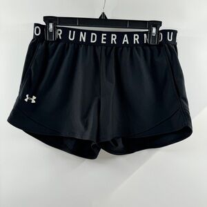 Under Armour Black HeatGear Running Shorts – Size Medium